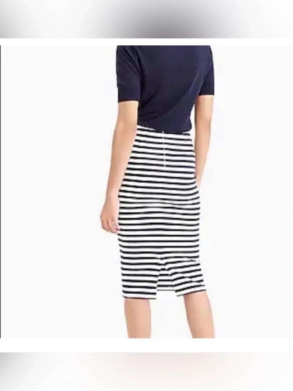 J. Crew striped nautical knit pencil skirt sz 2